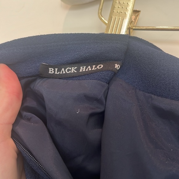 Black Halo Navy Skirt - Picture 2 of 7